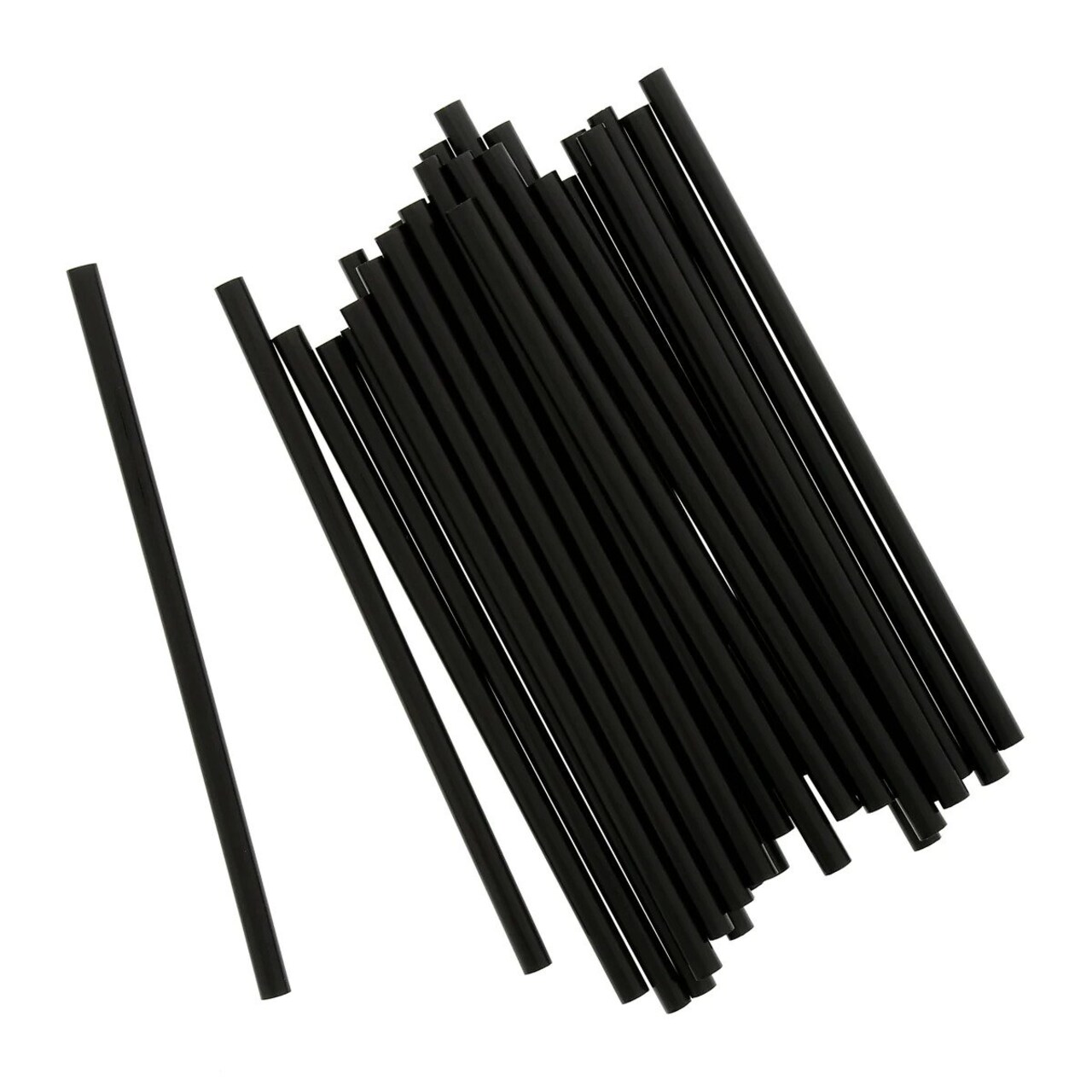 Cell-O-Core 5.75 in. Jumbo Straw Unwrapped, Black - Case of 2500